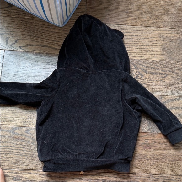 Rock Your Baby Black Hoodie with Gold Details and bear ears 12-18 months baby - Picture 10 of 10